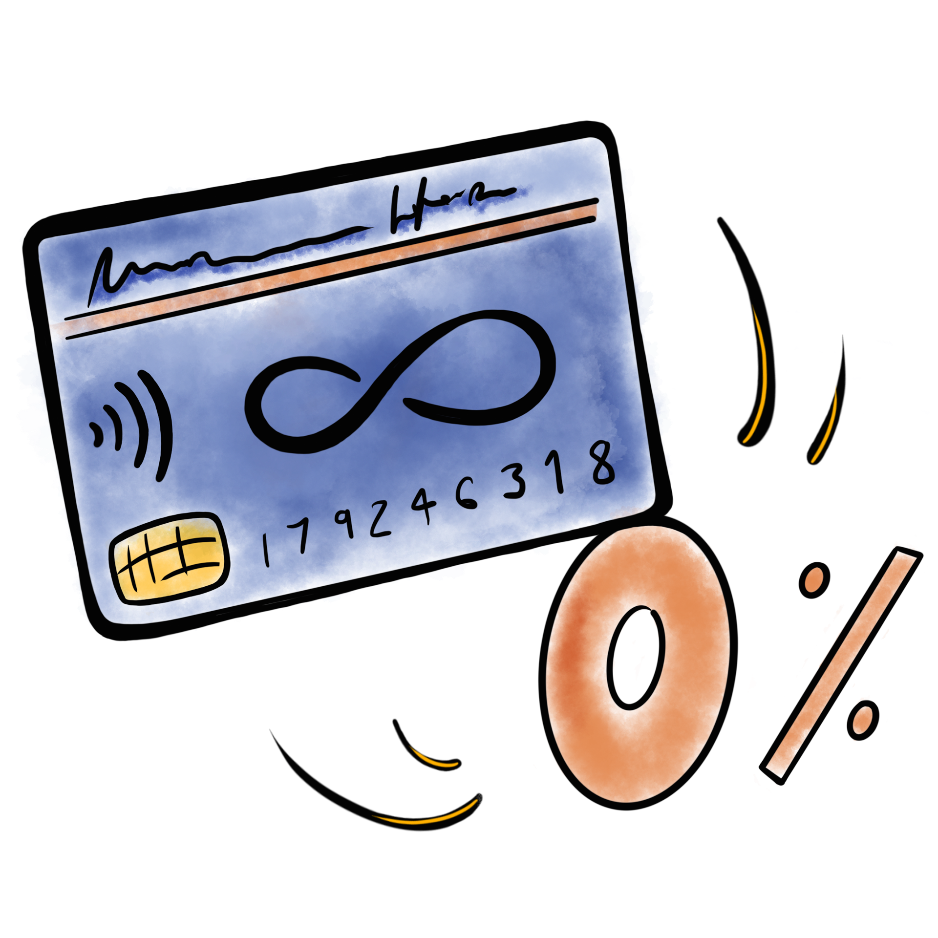 No interest fees illustration