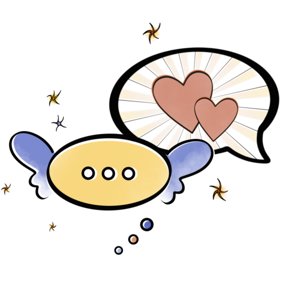 Talk and support illustration