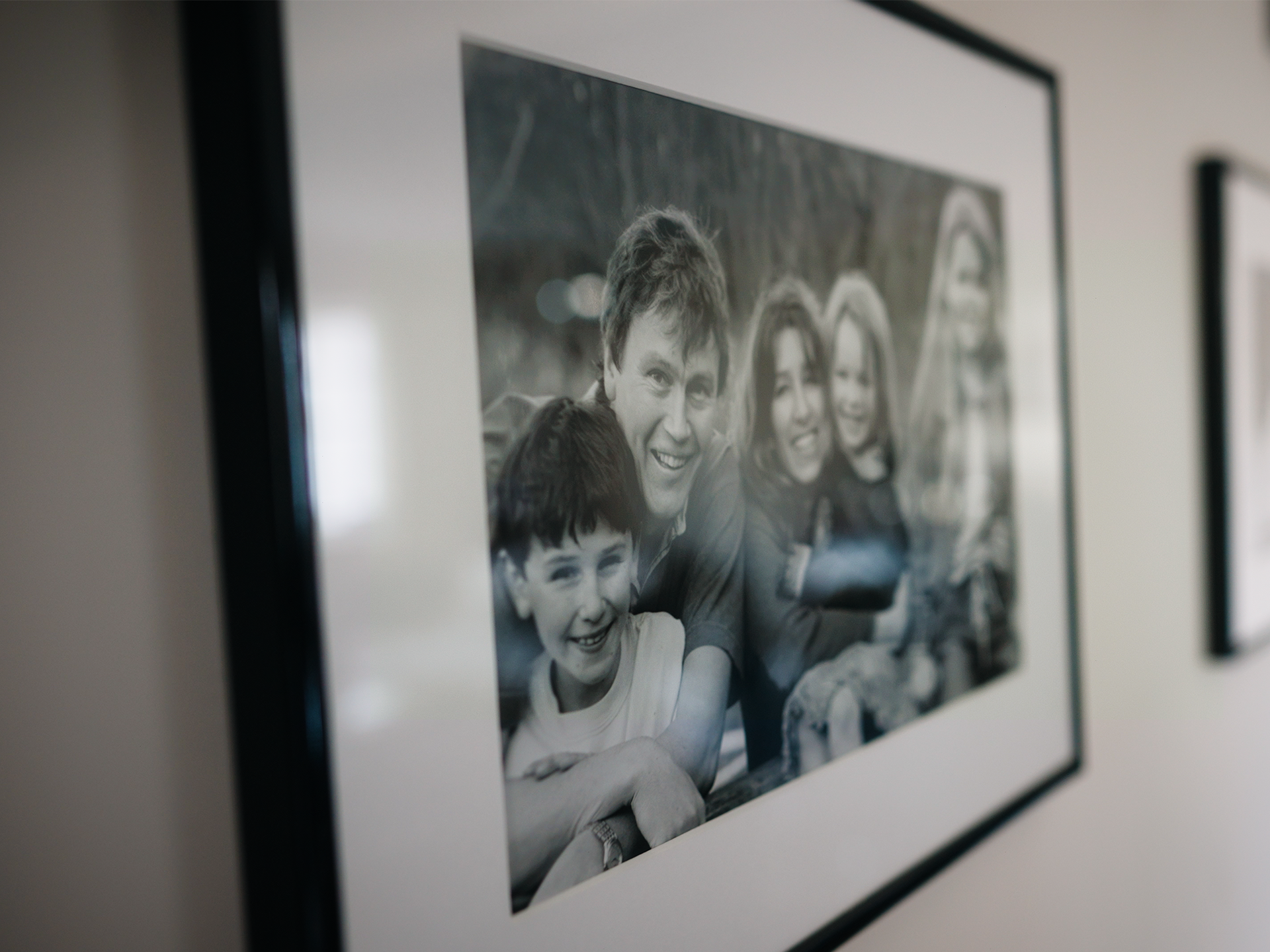 Paul jameson family photo on wall