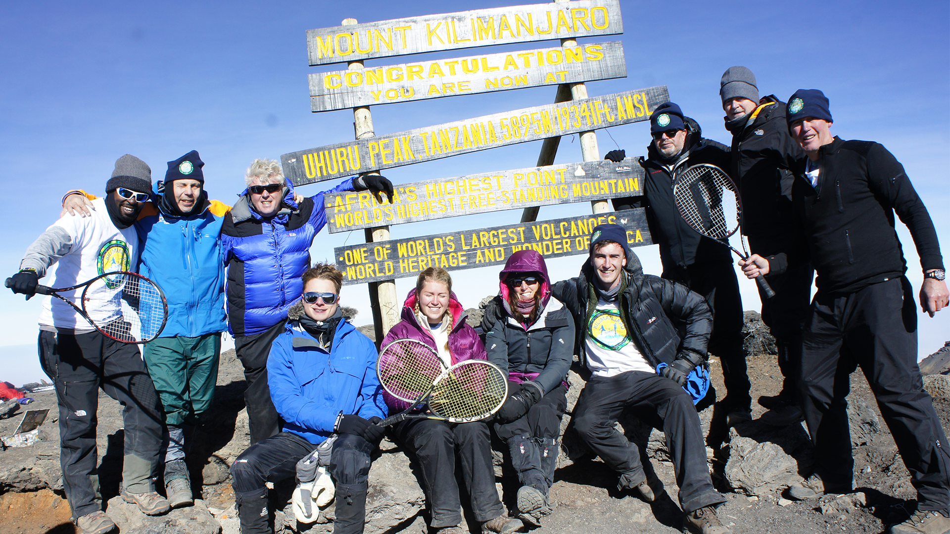 Paul and family tennis on kilimanjaro