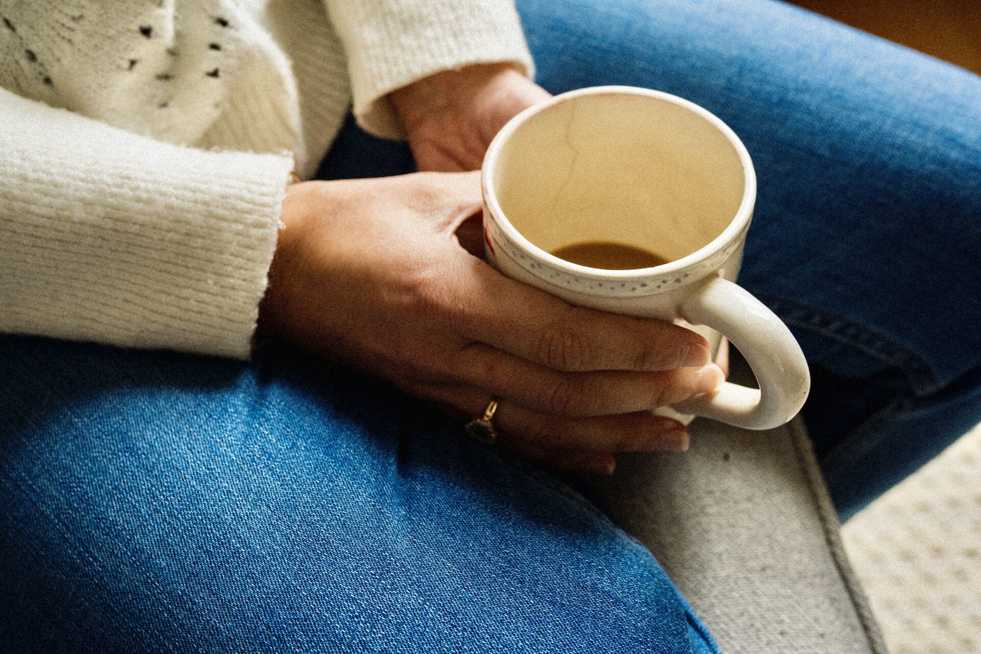 Woman with cup of tea