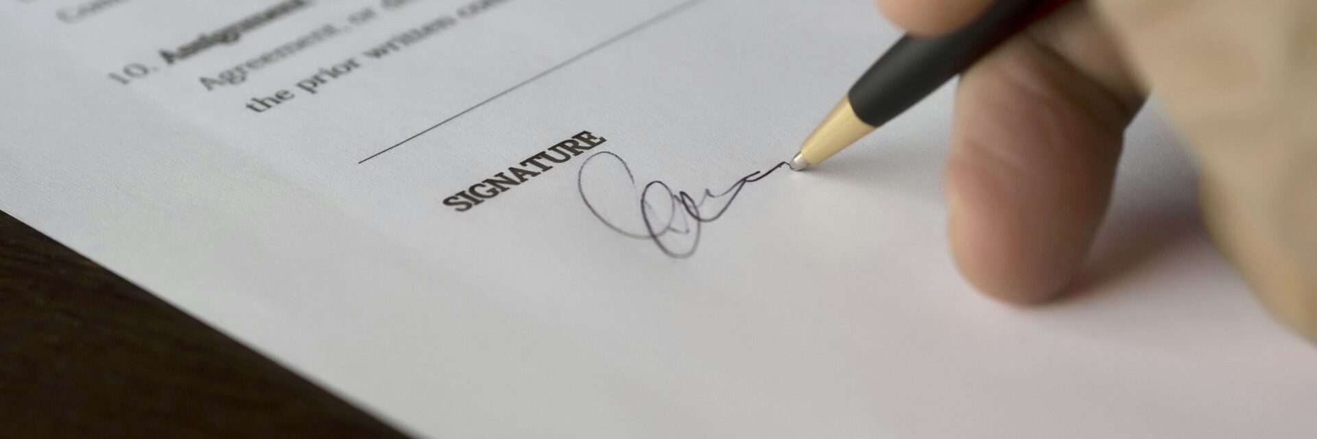 Signing a document