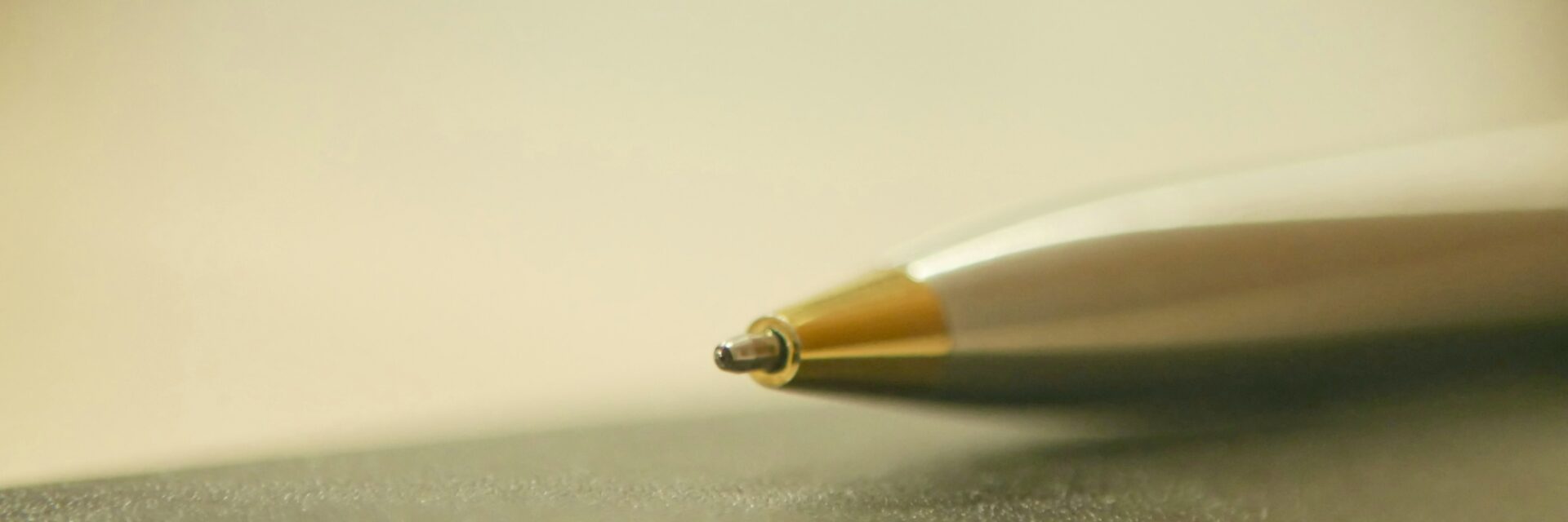 Pen sitting on table