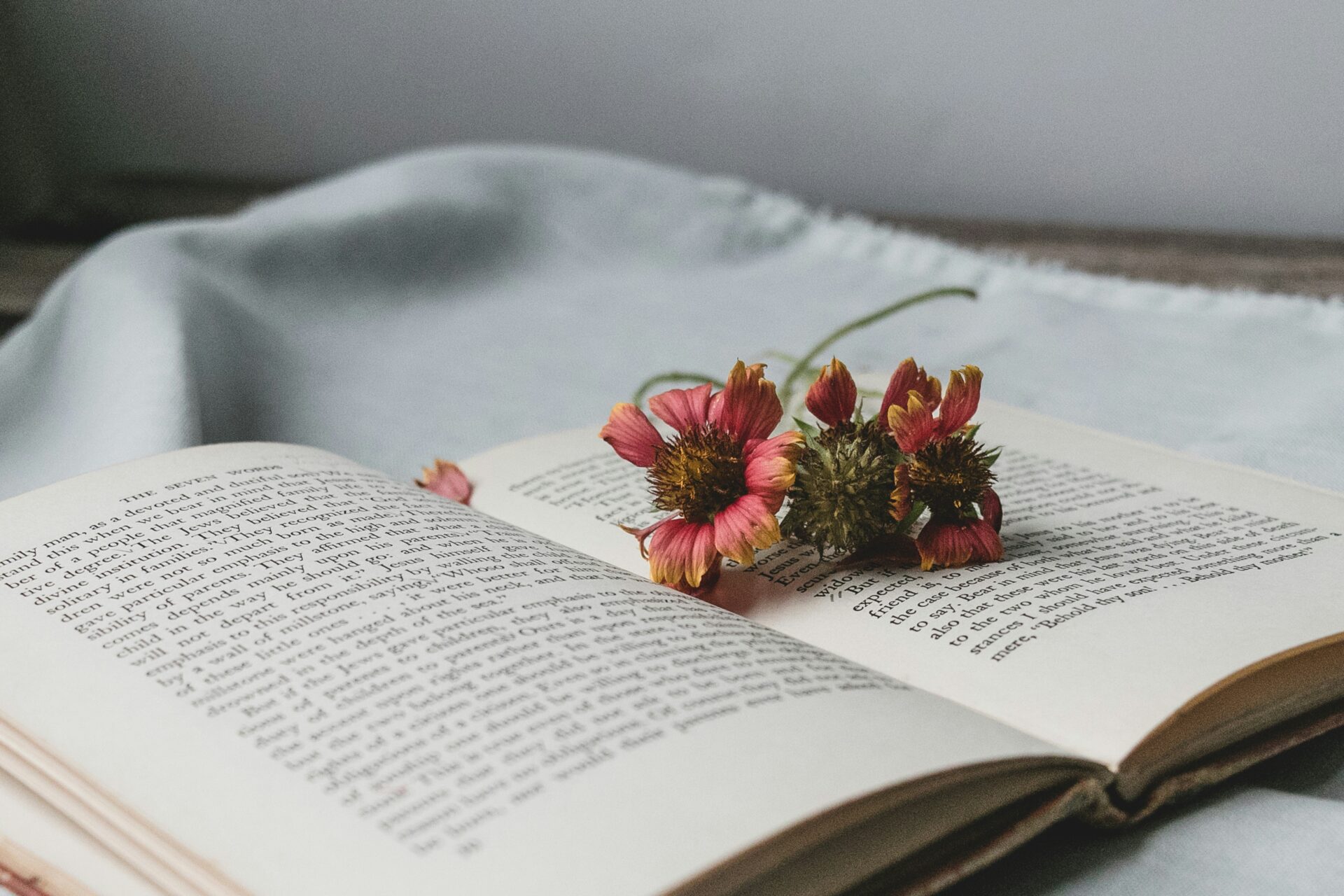 Open book flowers