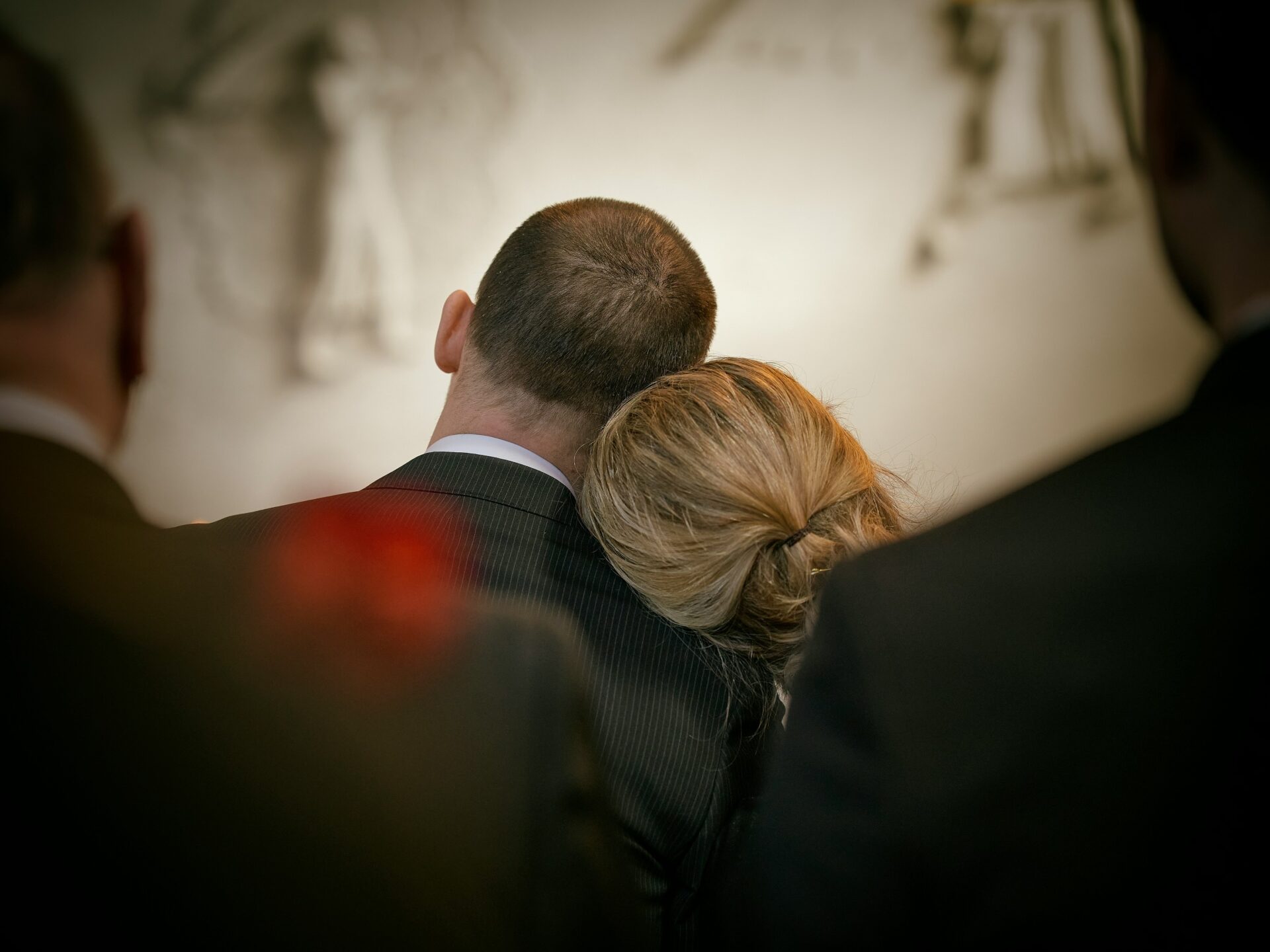 Couple grieving together